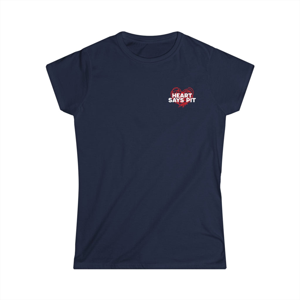Hearts Says Pit, Back Says Balcony - Women's Tee UK S / Navy
