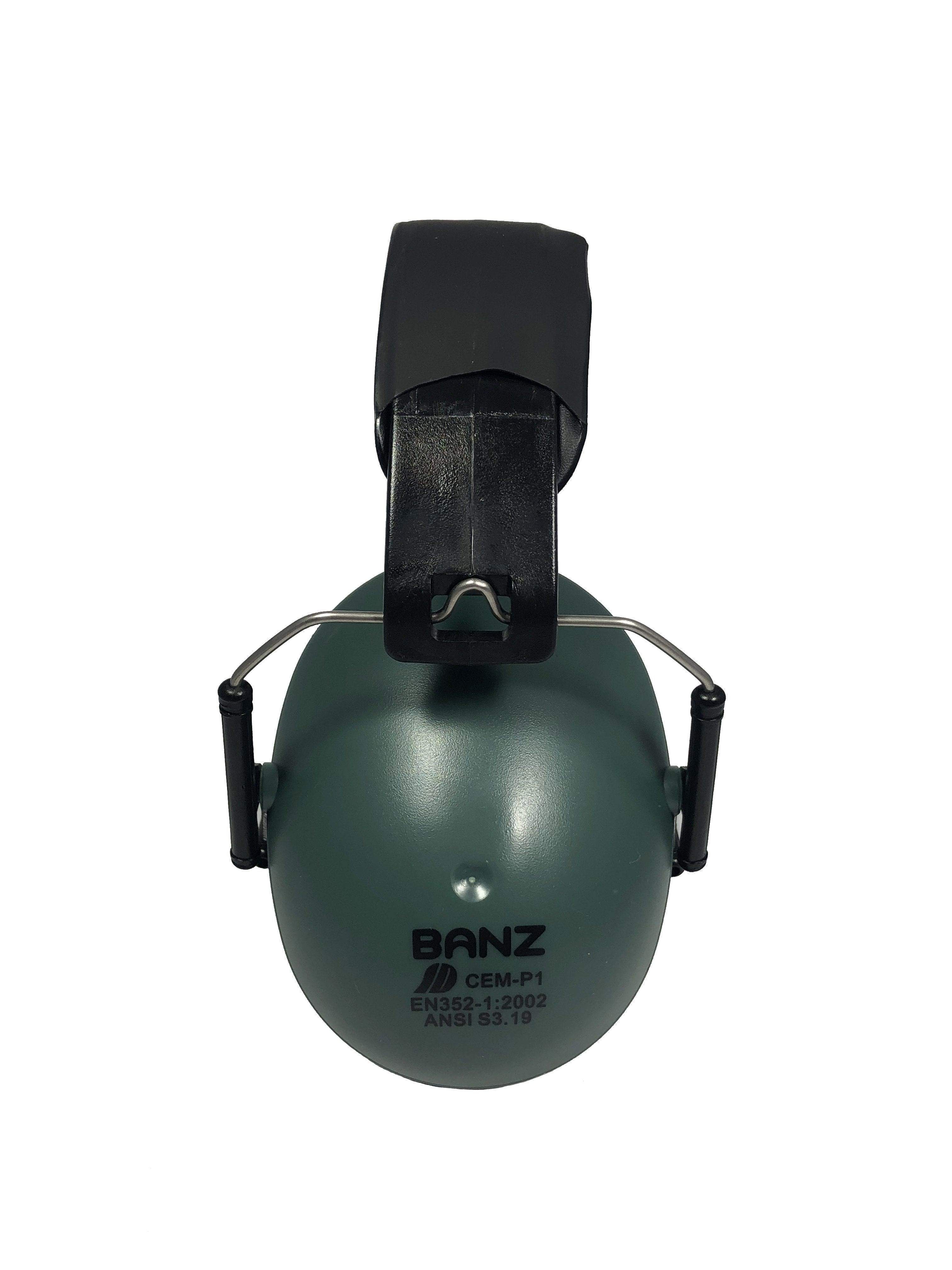 Kids Hearing Protection Earmuffs - (Solid Colors) Dark Green / Kids 2+