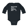 Motion City Swing Set - Long Sleeve Onesie UK Black / NB (0-3M)