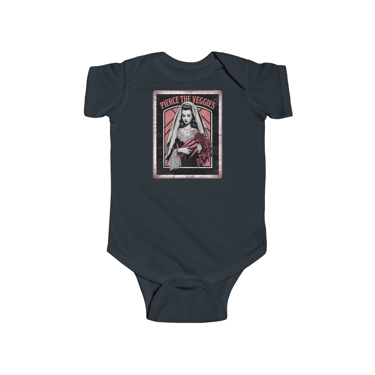Pierce the Veggies - Onesie UK Black / NB (0-3M)
