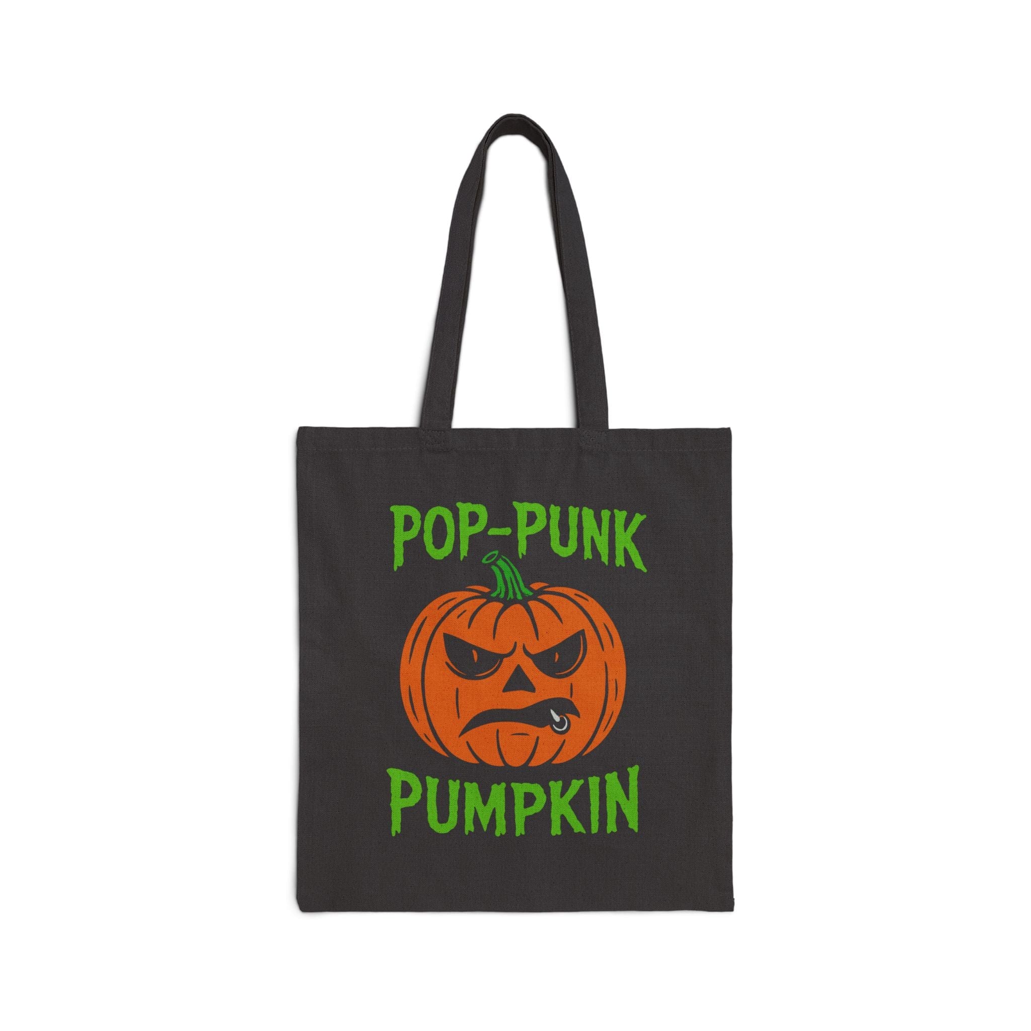Pop-punk Pumpkin Tote Bag Black / 15" x 16"