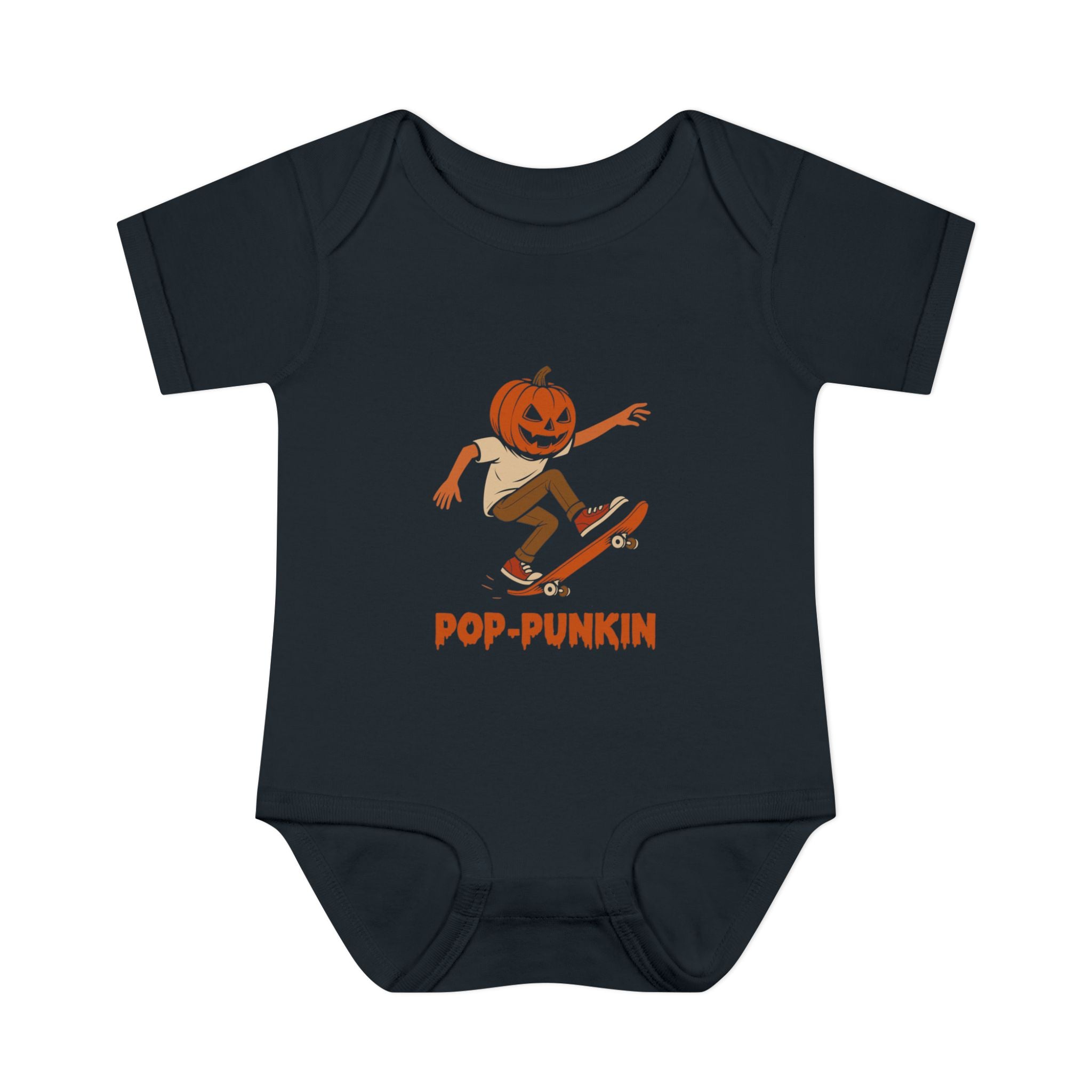 Pop-punkin Onesie NB (0-3M) / Black