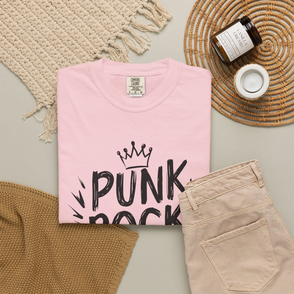 Punk Rock Princess Tee on Comfort Colors