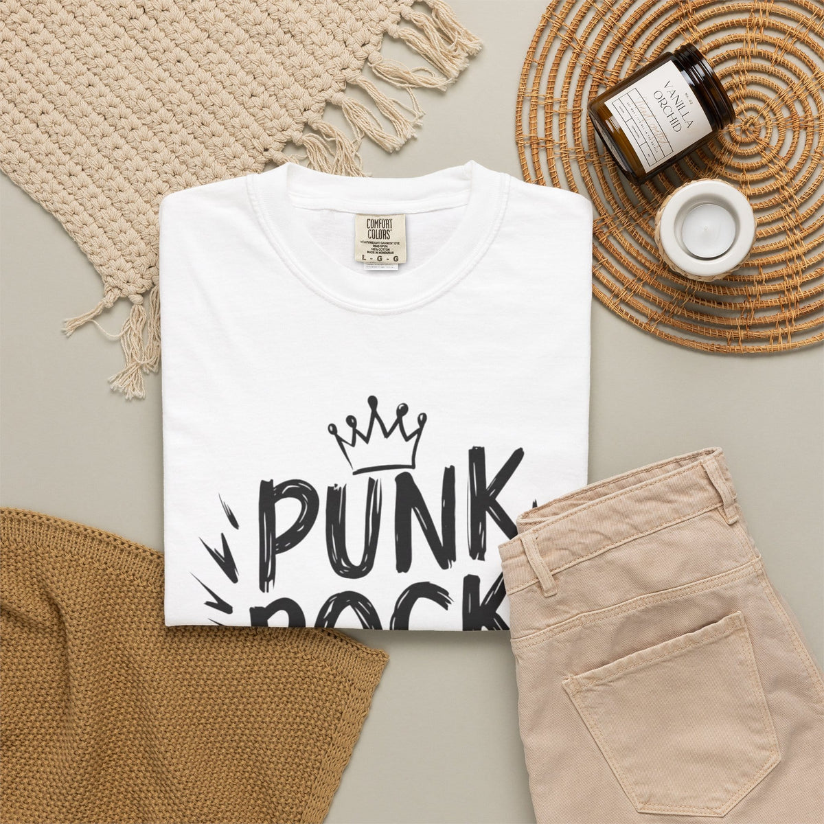 Punk Rock Princess Tee on Comfort Colors