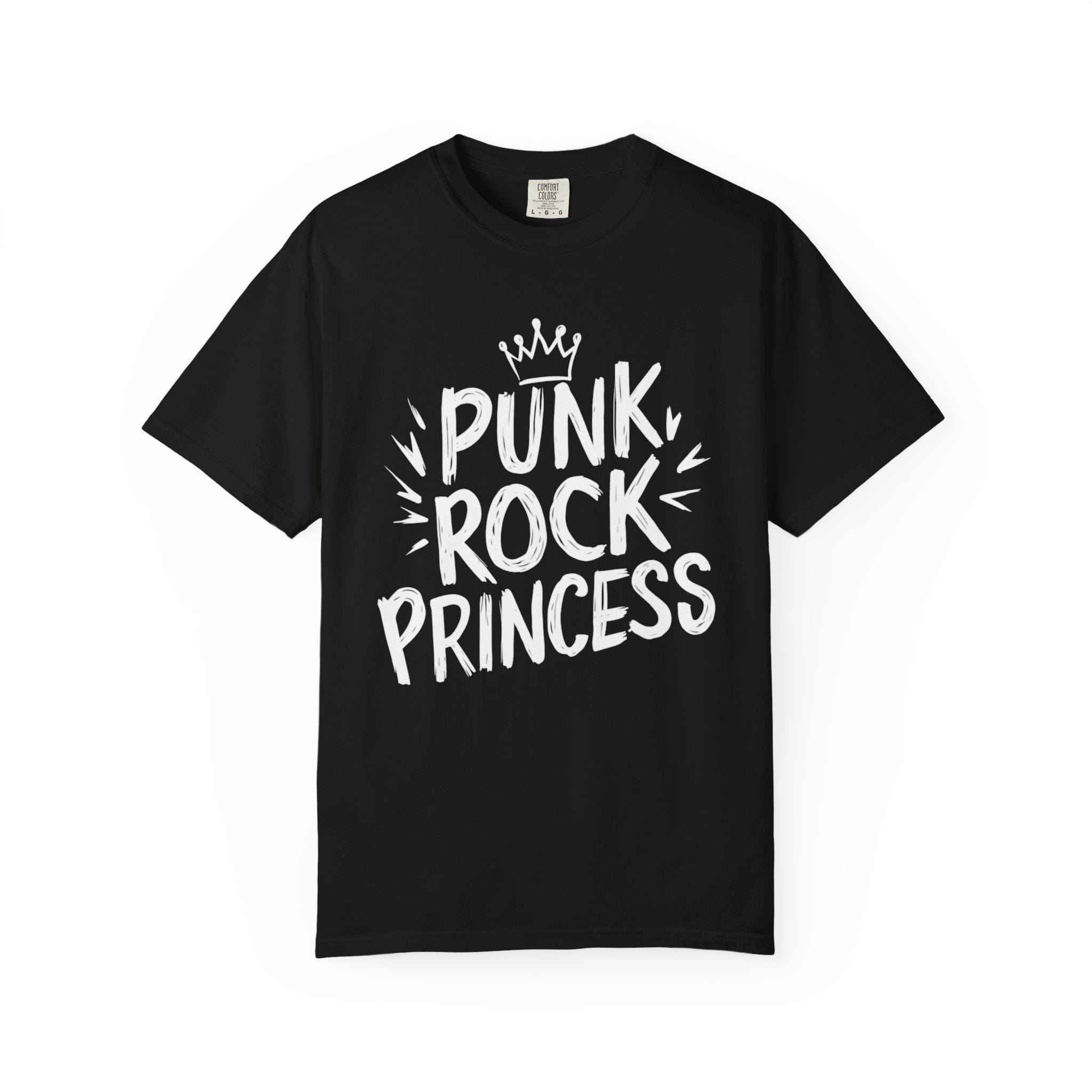 Punk Rock Princess Tee on Comfort Colors Black / S