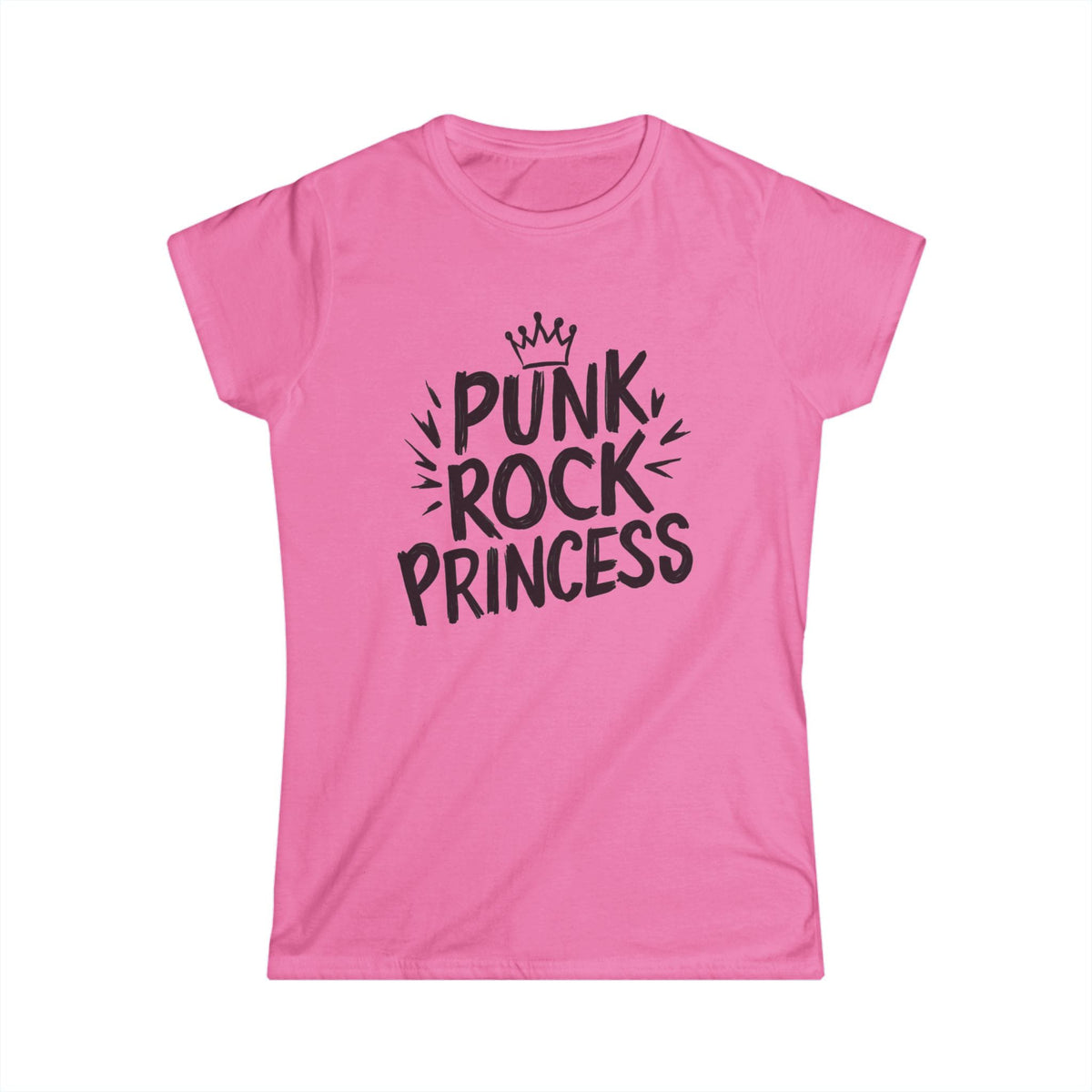 Punk Rock Princess Women's Fitted Tee UK S / Azalea