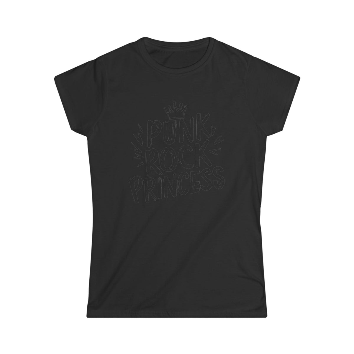 Punk Rock Princess Women's Fitted Tee UK S / Black