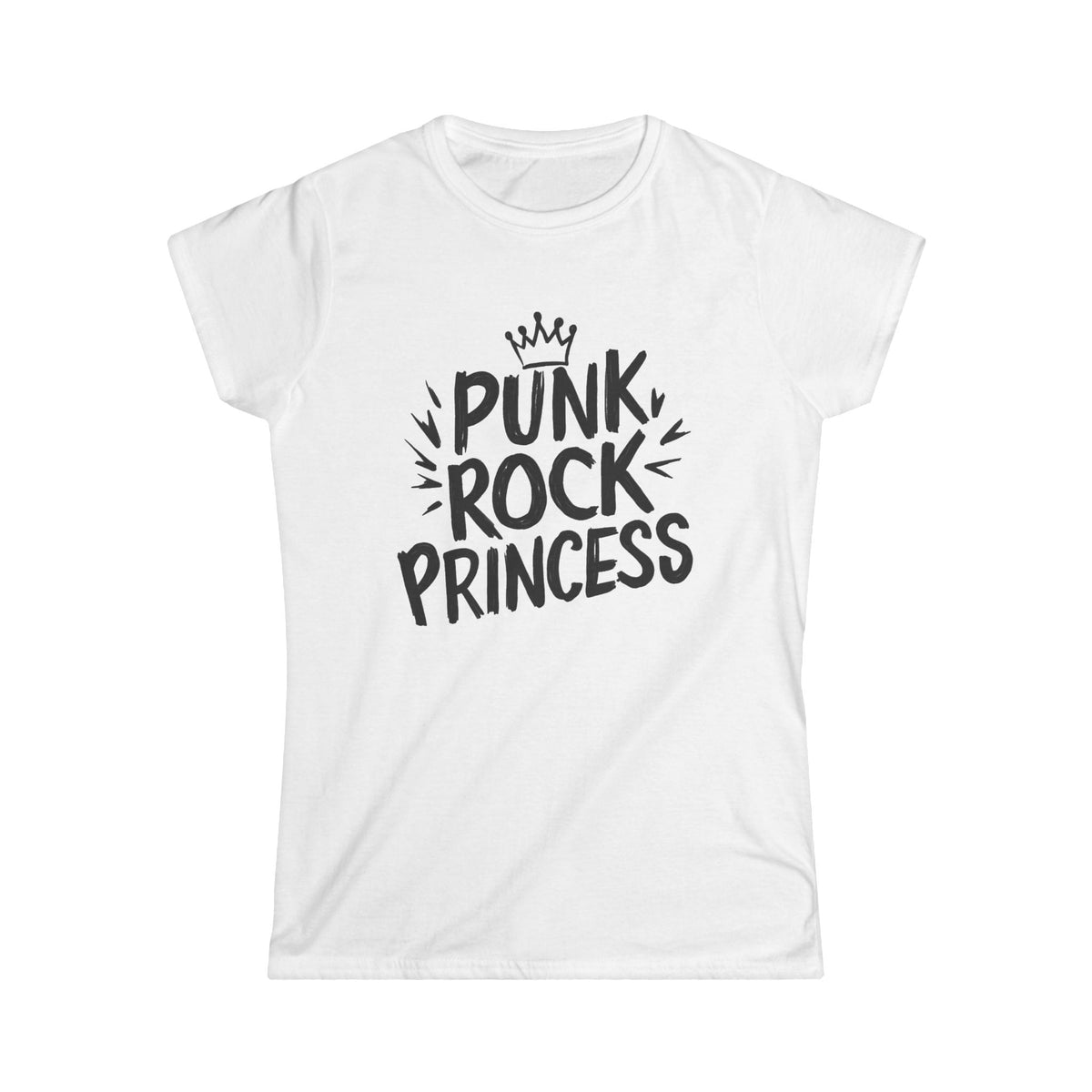 Punk Rock Princess Women's Fitted Tee UK S / White