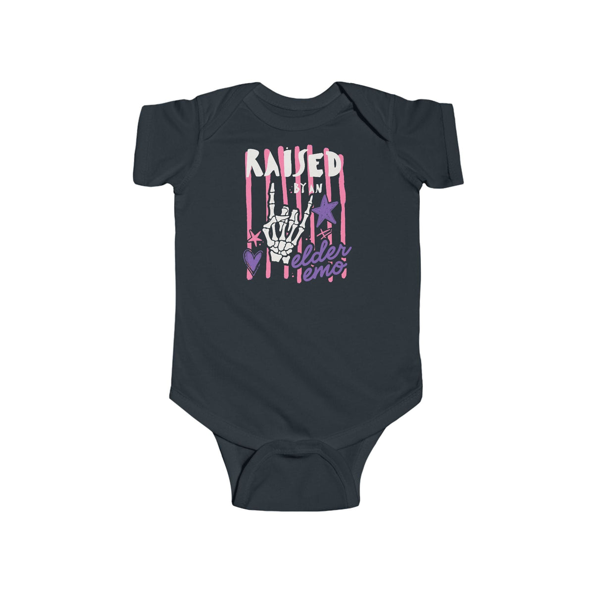 Raised by an Elder Emo 2.0 Onesie Black / NB (0-3M)