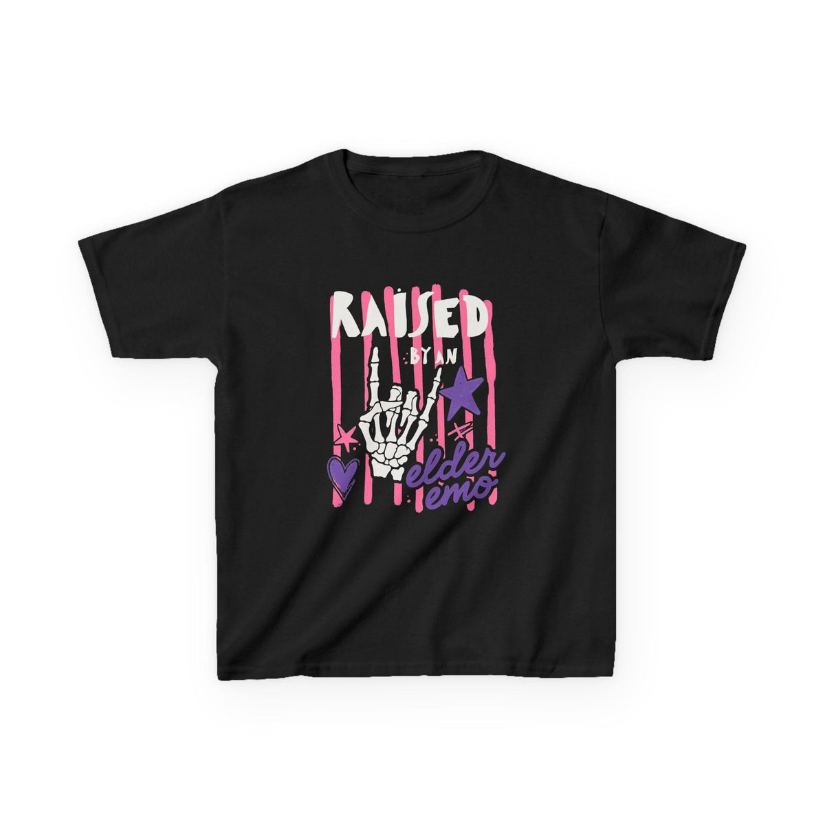 Raised by an Elder Emo 2.0 Youth Tee (UK) XS / Black