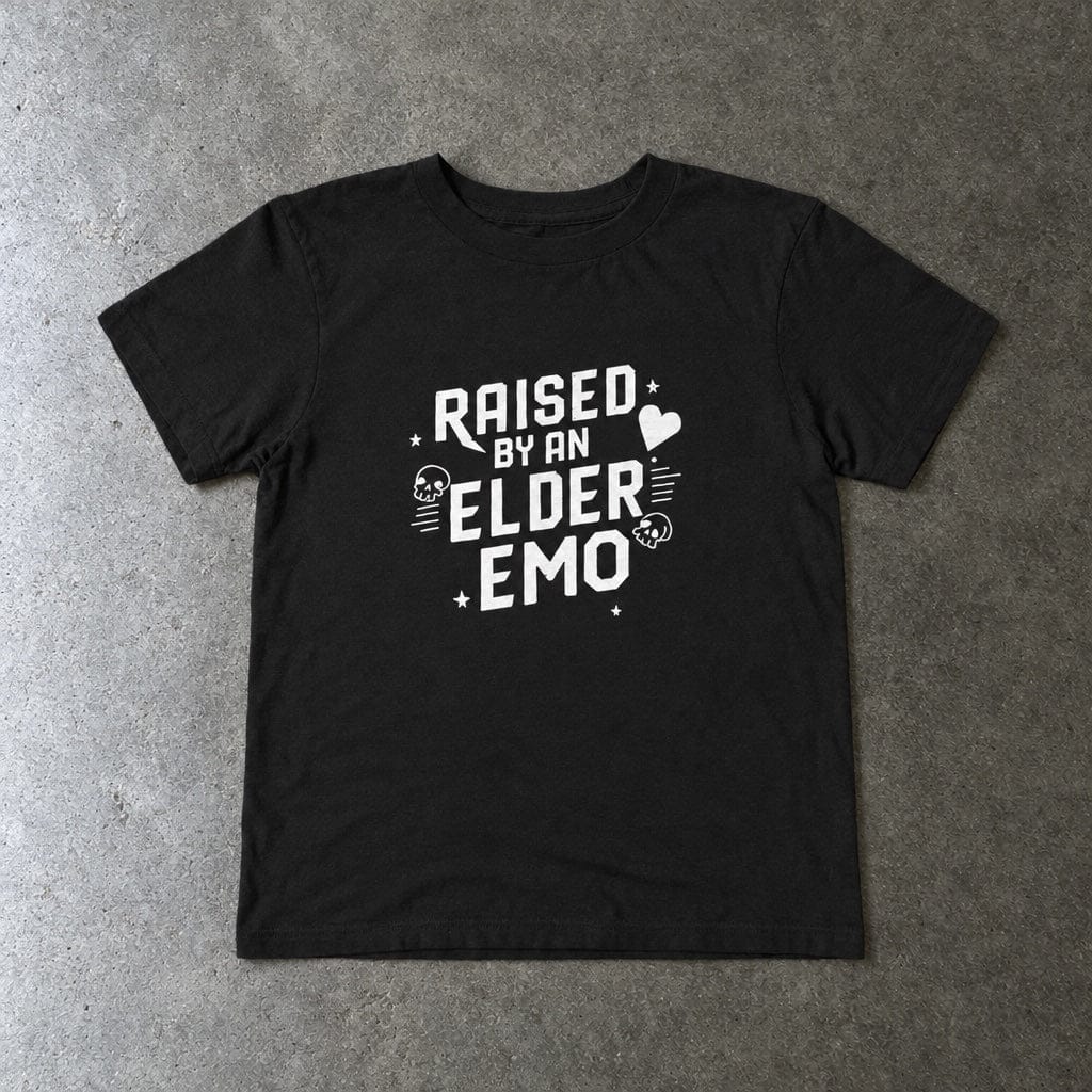 Raised by an Elder Emo - Toddler Tee UK Black / 2T