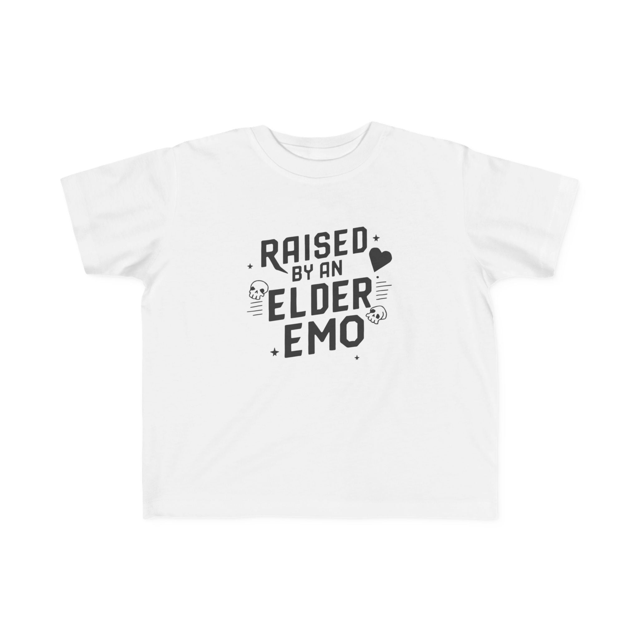 Raised by an Elder Emo - Toddler Tee UK White / 2T
