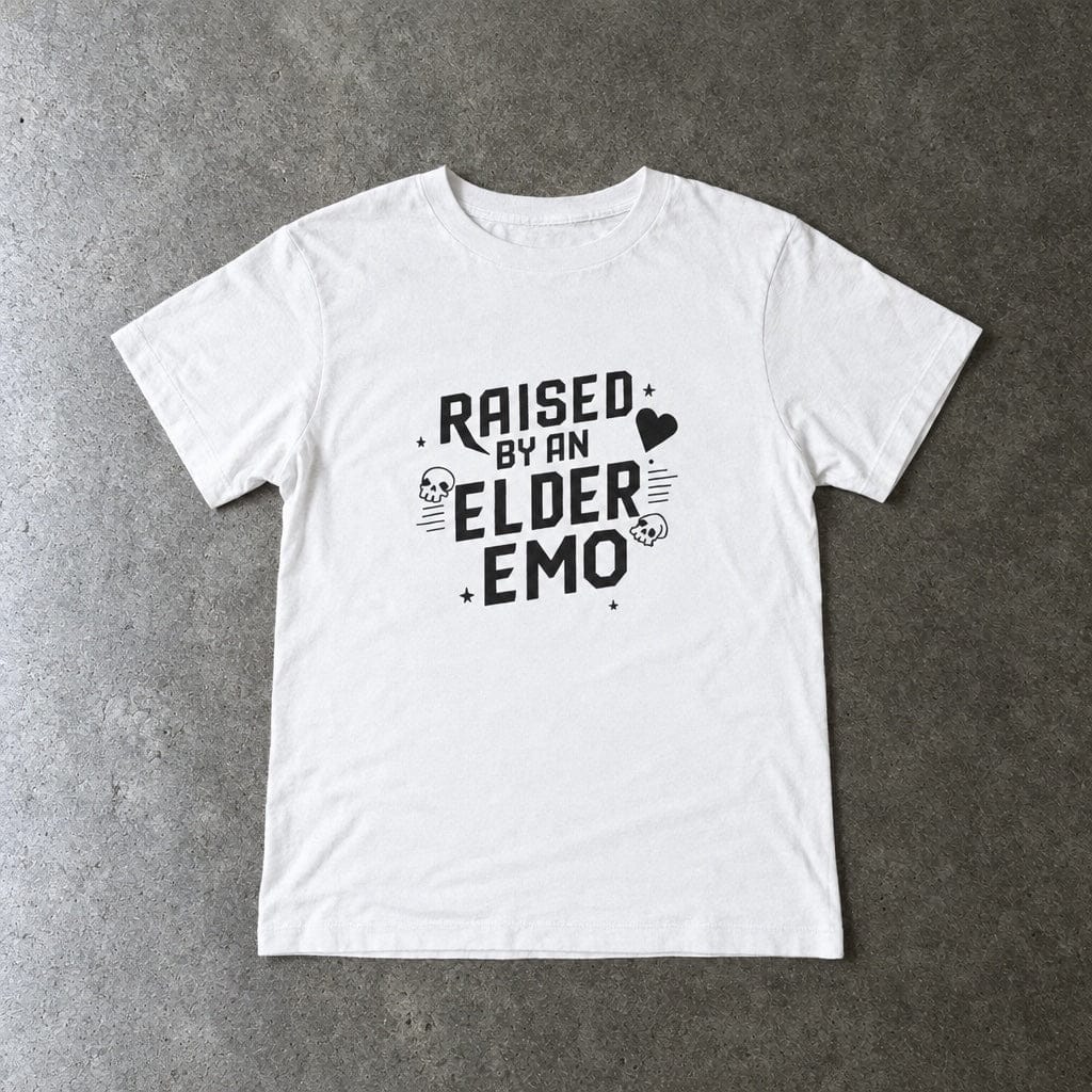 Raised by an Elder Emo - Toddler Tee UK White / 2T