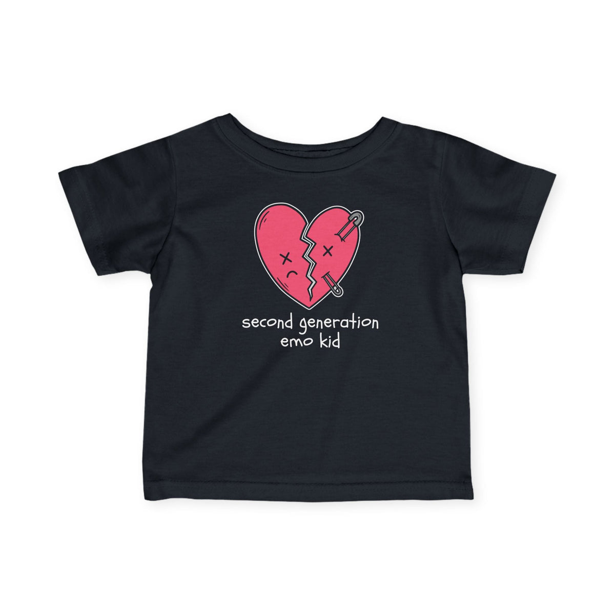 Second Generation Emo Kid 2.0 Baby Tee Black / 6M