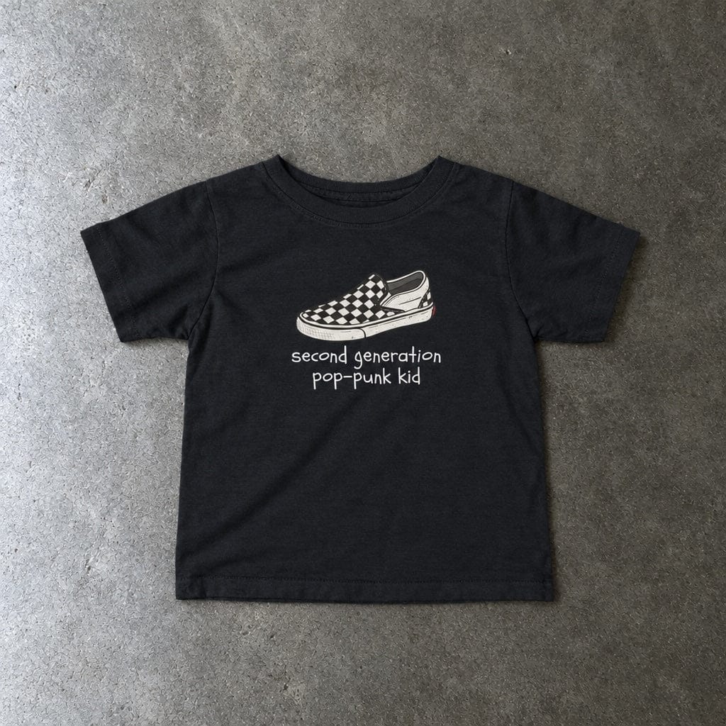 Second Generation Pop-punk Kid 2.0 Baby Tee Black / 6M