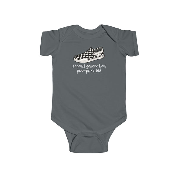 Second Generation Pop-punk Kid 2.0 Onesie (UK) Charcoal / NB (0-3M)