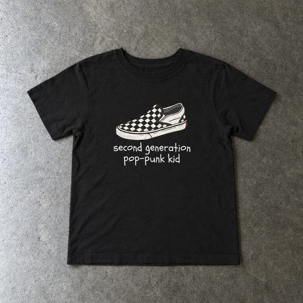Second Generation Pop-punk Kid 2.0 Toddler Tee Black / 2T