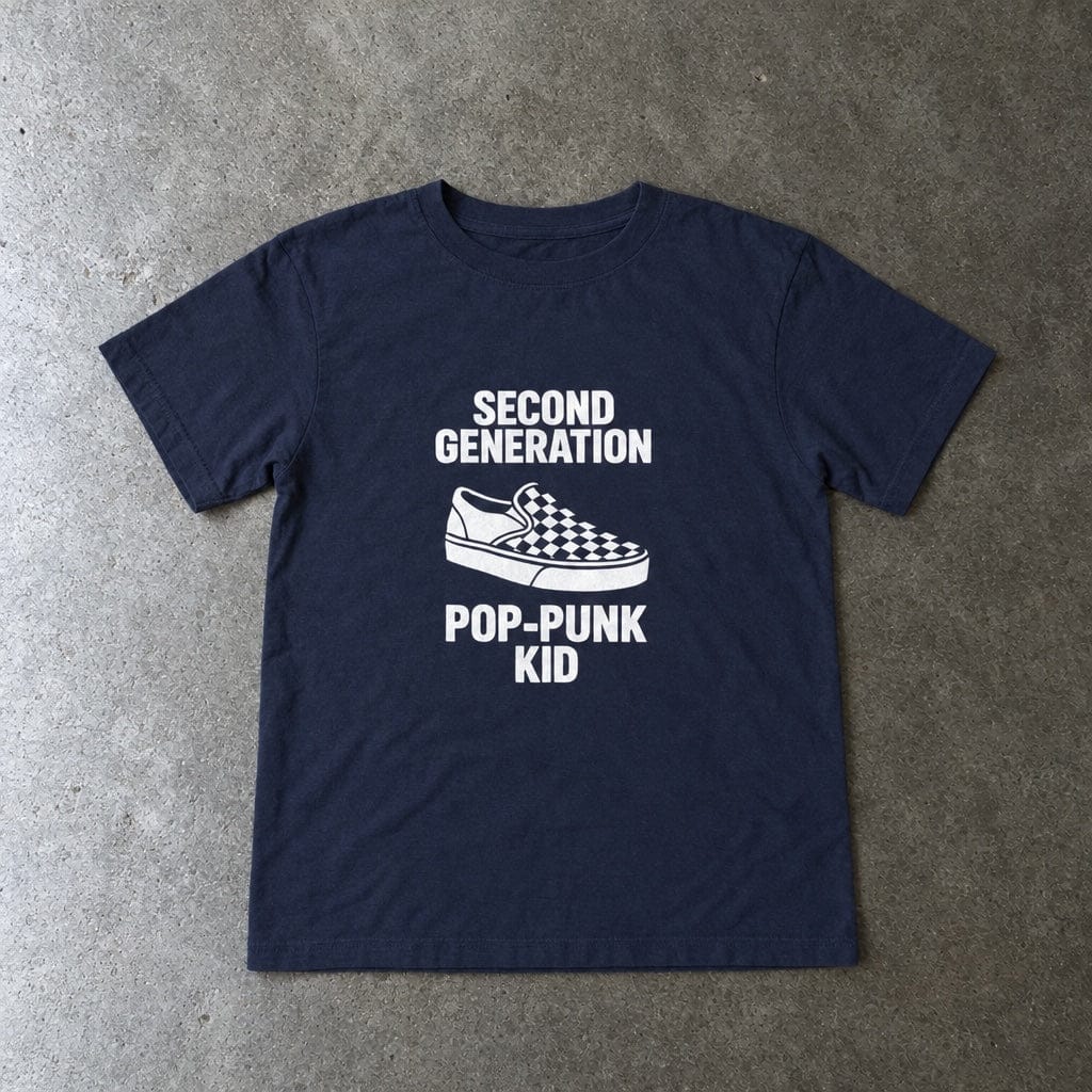 Second Generation Pop-Punk Kid - Toddler Tee UK Navy / 2T