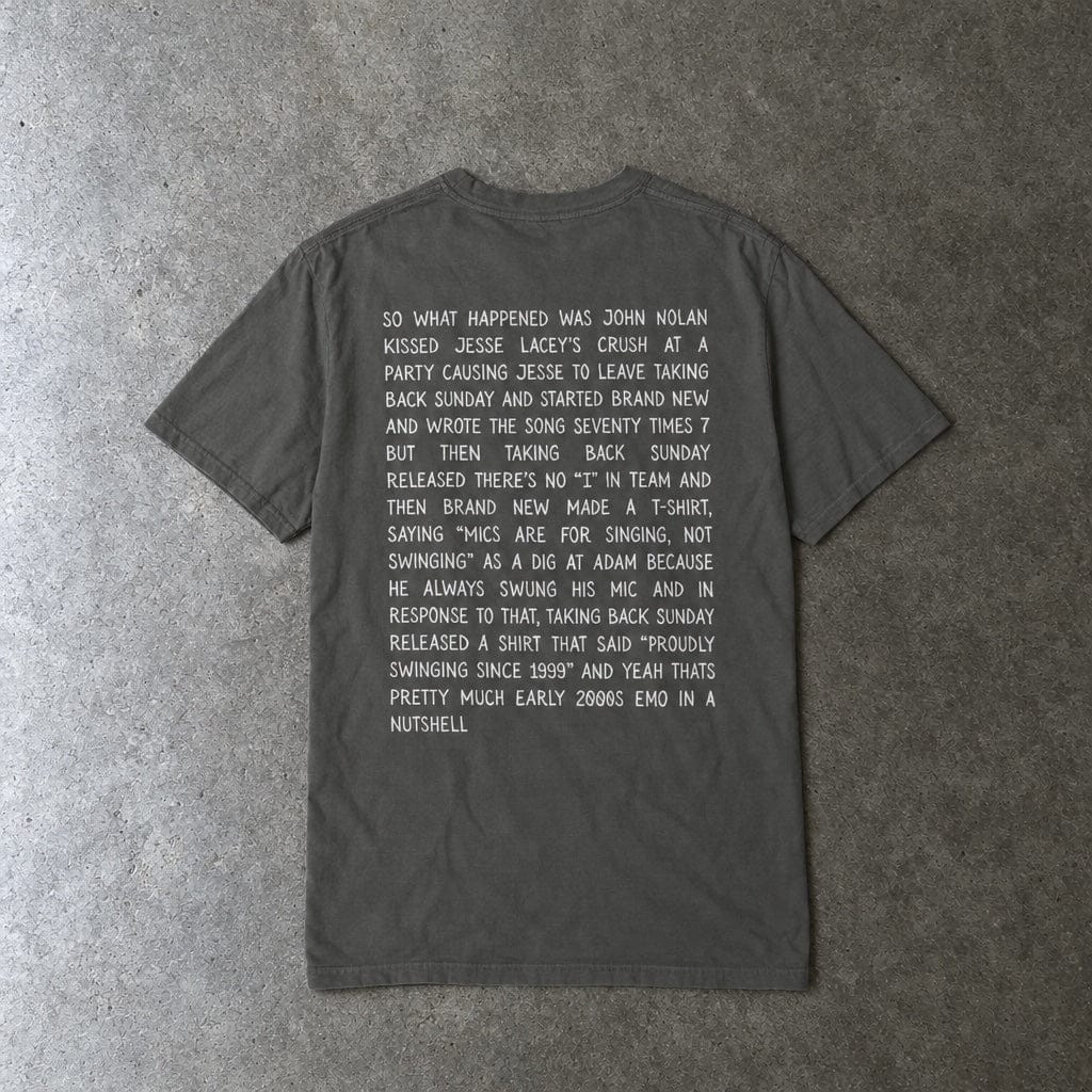 So What Happened Was John... Tee on Comfort Colors Pepper / M