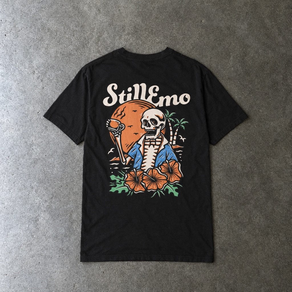 Still Emo Beach Club Tee on Comfort Colors Black / S