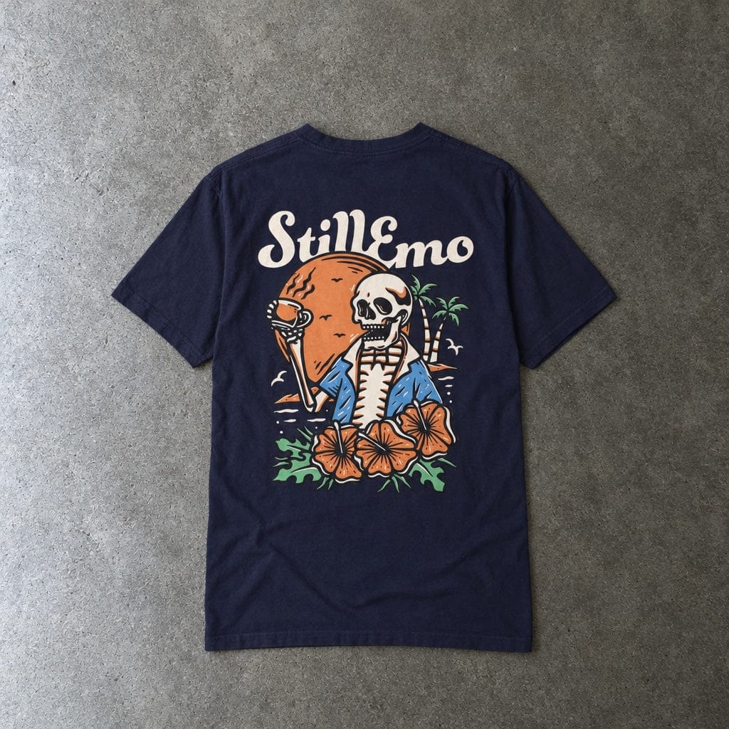 Still Emo Beach Club Tee on Comfort Colors True Navy / S