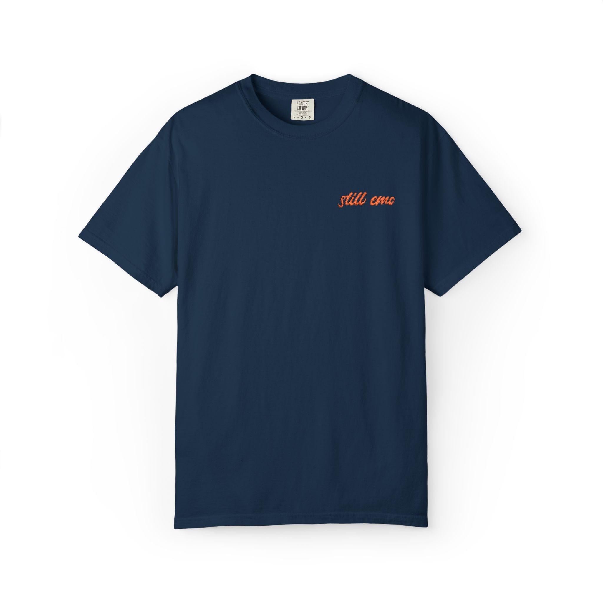 Still Emo Embroidered Tee True Navy / S