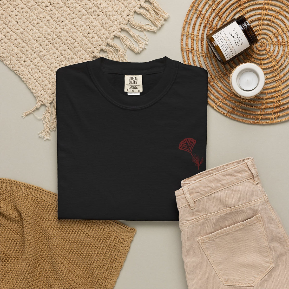 Still Emo Flower Tee on Comfort Colors