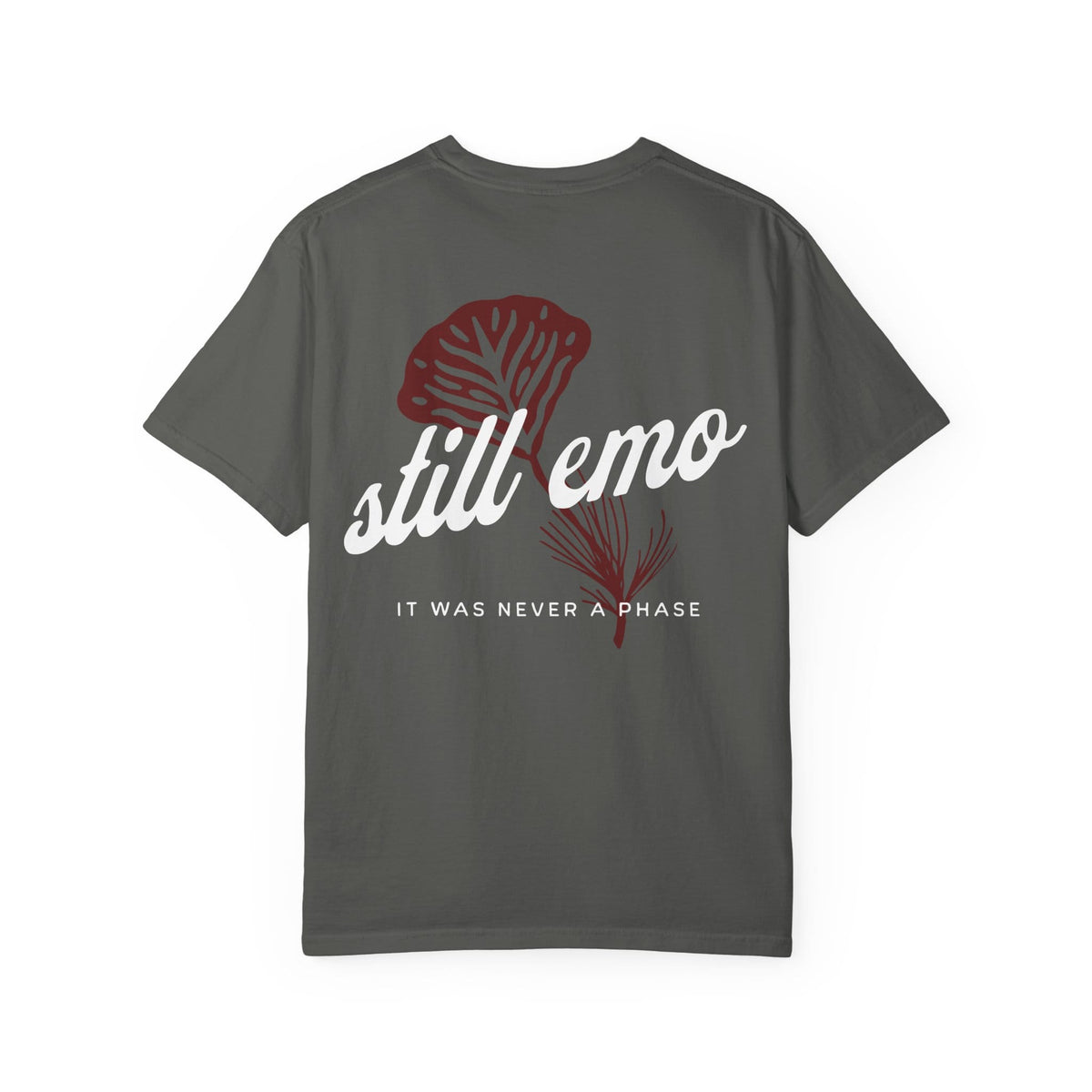 Still Emo Flower Tee on Comfort Colors Pepper / M