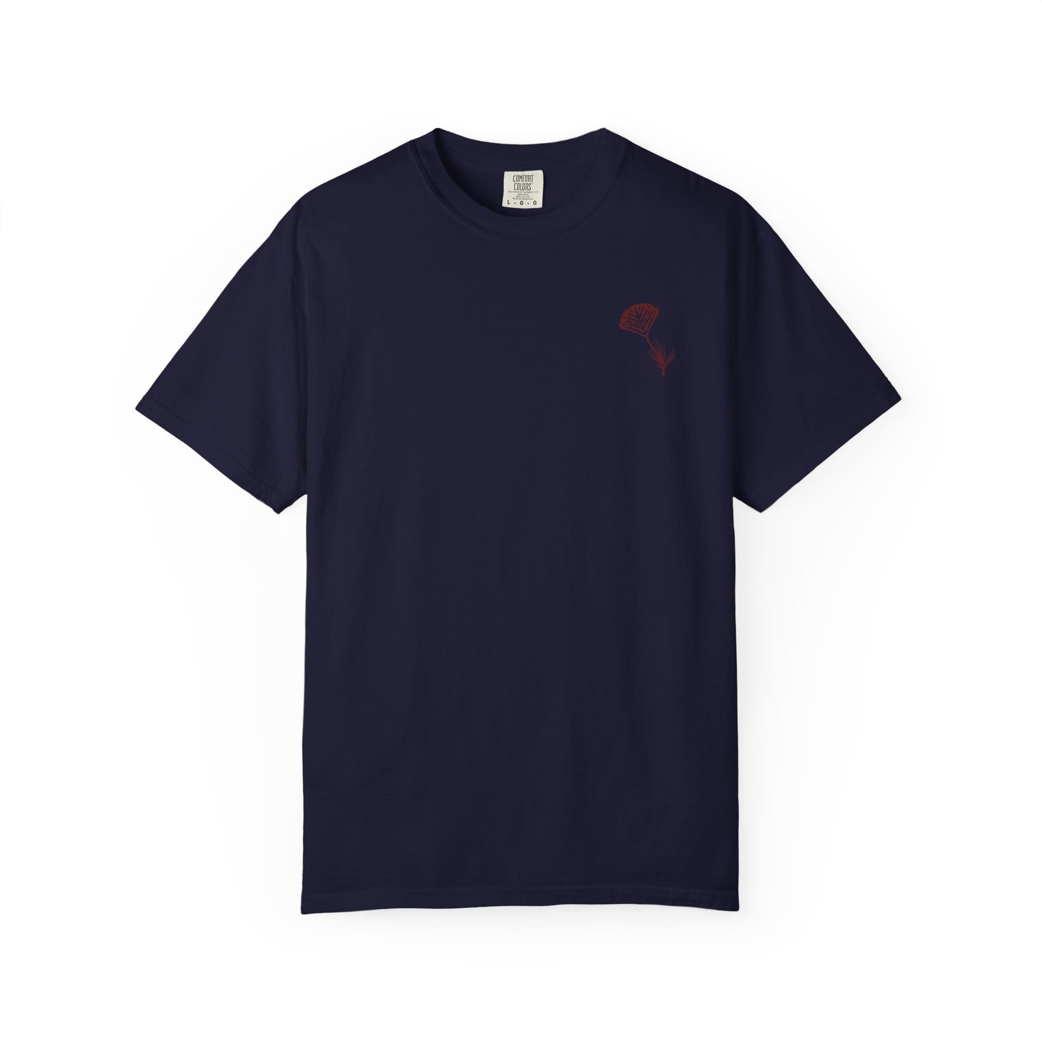 Still Emo Flower Tee on Comfort Colors True Navy / S
