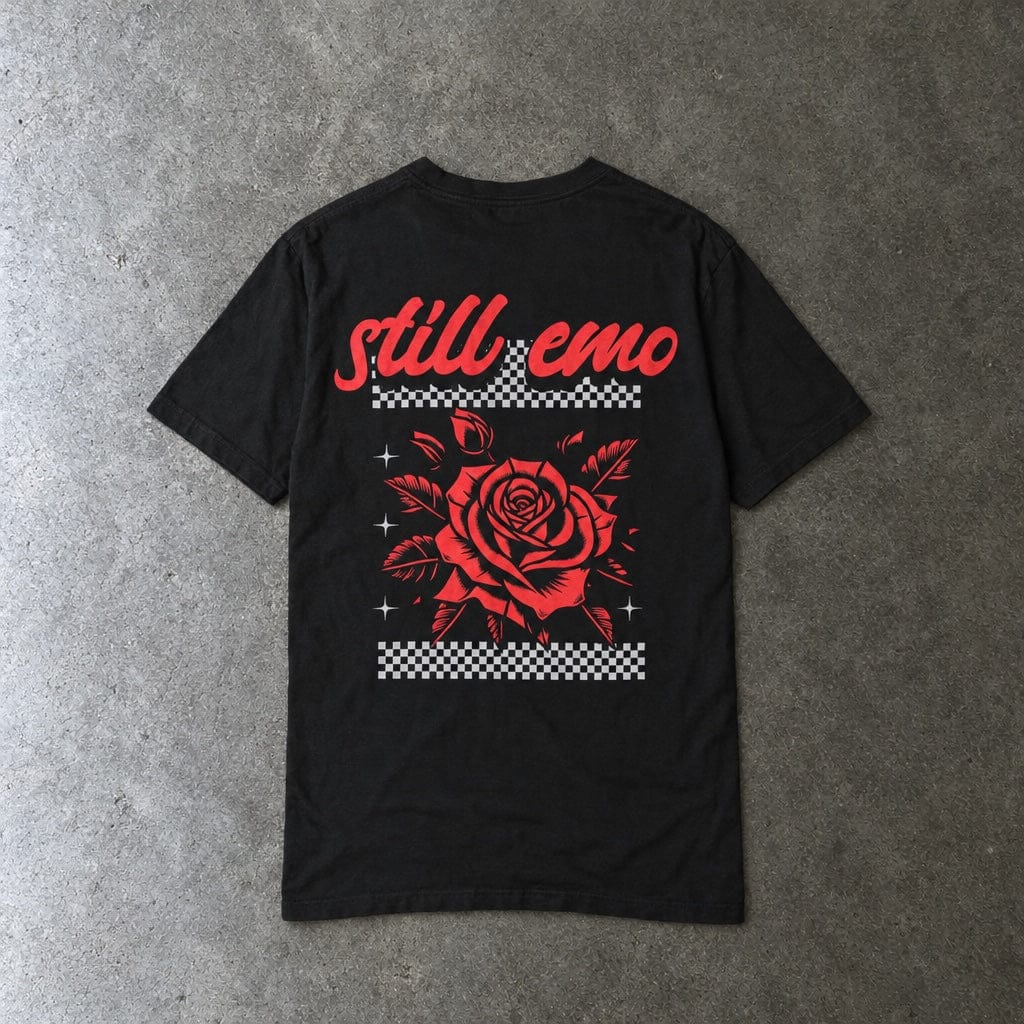 Still Emo Rose Tee on Comfort Colors Black / S