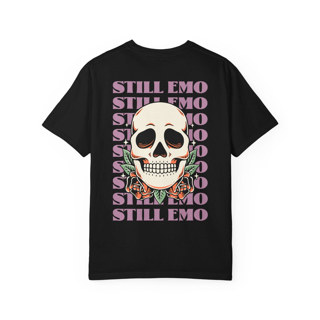 Still Emo Skull Tee on Comfort Colors Black / S