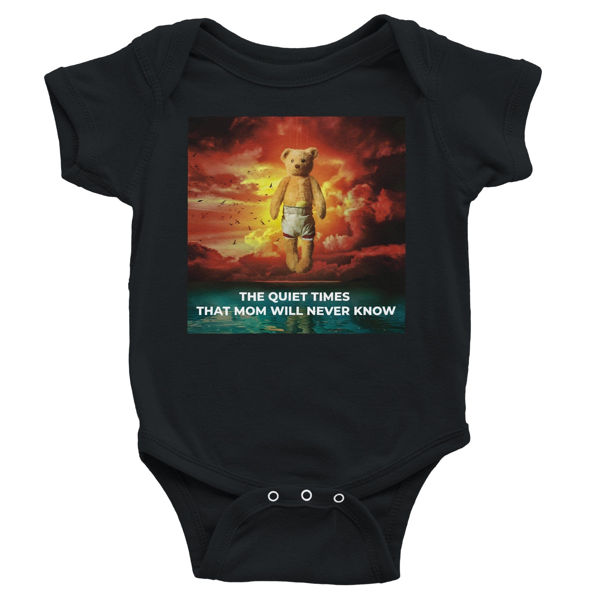 The Quiet Times That Mom Will Never Know - Onesie Black / 6M