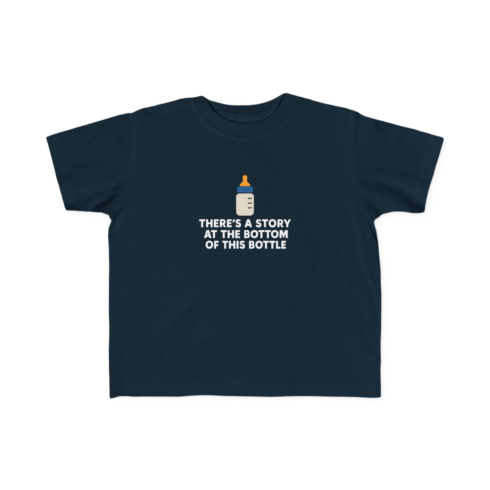 There's a Story at the Bottom of this Bottle - Toddler Tee UK Navy / 2T