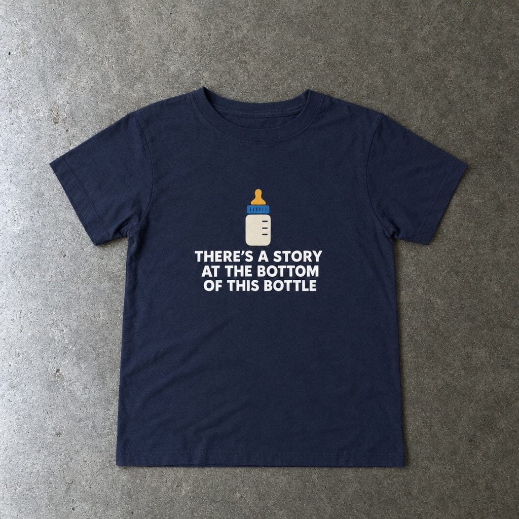 There's a Story at the Bottom of this Bottle - Toddler Tee UK Navy / 2T