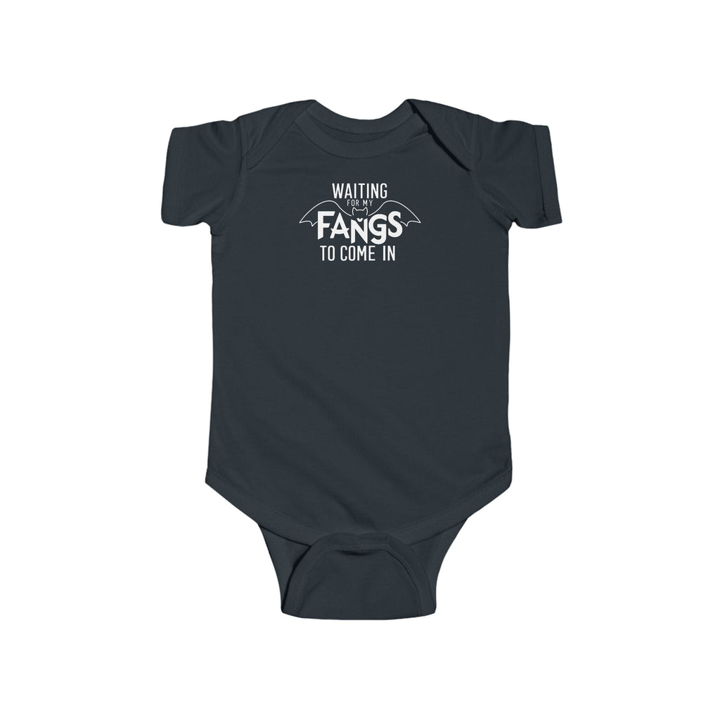 Waiting for my Fangs to Come In Onesie UK Black / 6M