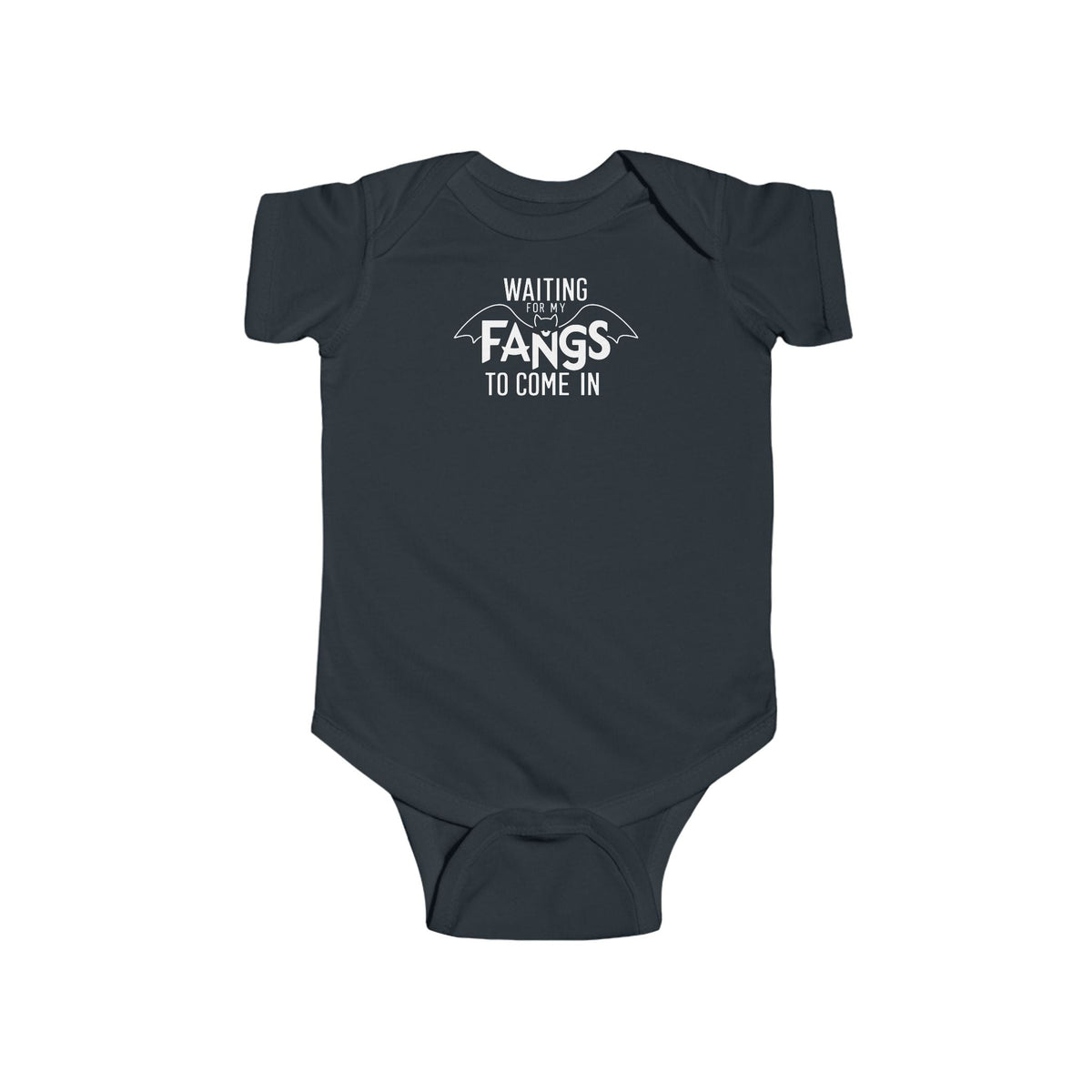 Waiting for my Fangs to Come In Onesie UK Black / 6M