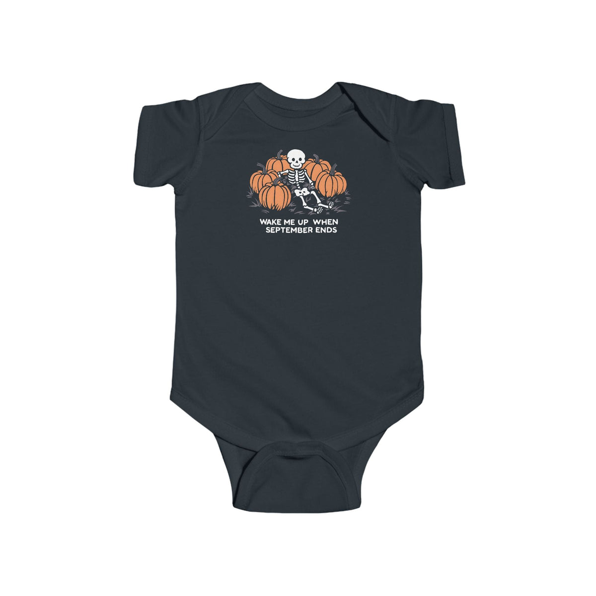 Wake Me Up When September Ends Onesie UK Black / 6M